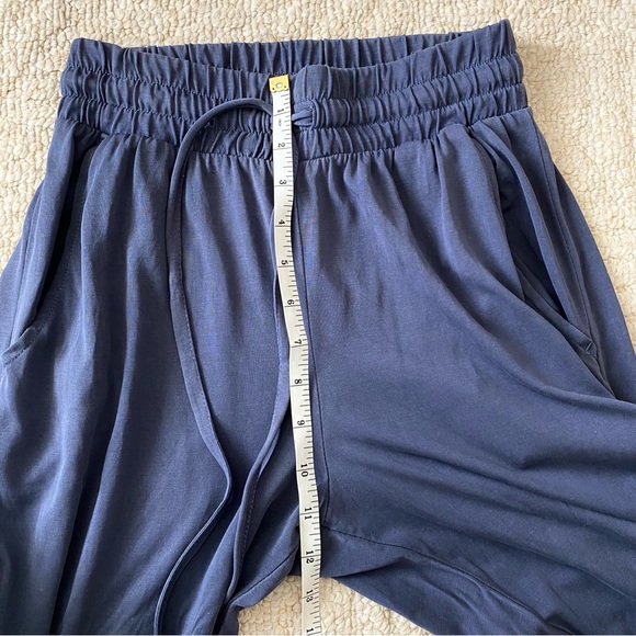 MPG XS Natural Modal Relaxed Dark Blue Cropped Joggers - Picture 5 of 11